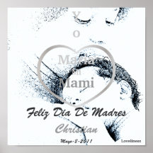 Sépia "AMO de Yo par MI Mami" Poster-Cust. espagno