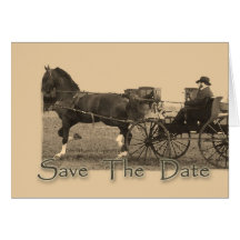 Sépia conduisant des économies de cheval la date cartes de vœux