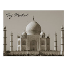 sépia du Taj Mahal Cartes Postales