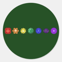 Sept Chakras horizontal Autocollants
