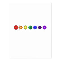 Sept Chakras horizontal Carte Postale