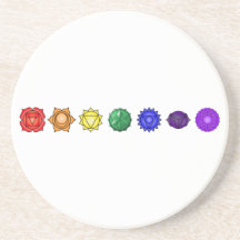 Sept Chakras horizontal Dessous De Verre