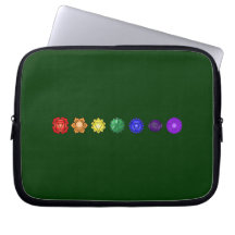 Sept Chakras horizontal Housses Ordinateur Portable