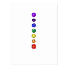 Sept chakras verticaux cartes postales