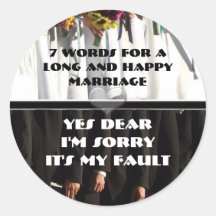 Sept mots pour un long et heureux mariage adhésifs