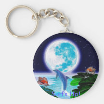 Série d'art de paradis de LUNE de DAUPHIN Porte-clés