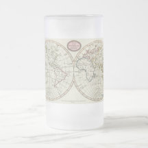Série de tasse de CARTE de VIEUX MONDE