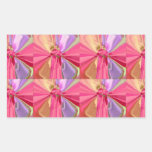 Série rose 2012 de célébration d'art sticker en rectangle