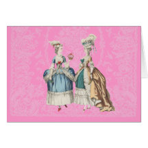 Série vintage de Marie Antoinette -… - customisée Cartes De Vœux