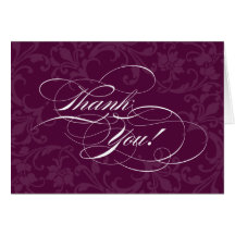 Sérieusement cartes de Merci de pourpre de Scripty