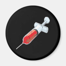 Seringue sanglante magnets pour réfrigérateur
