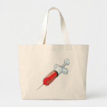 Seringue sanglante sacs fourre-tout
