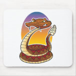Serpent à sonnettes de bande dessinée tapis de souris