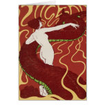 Serpent et femme - art Nouveau Cartes De Vœux
