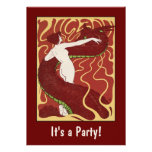 Serpent et femme - art Nouveau : Invitation de par
