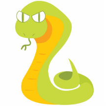 Serpent mignon découpages en acrylique
