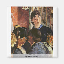 Serveuse par Manet Edouard Aimant Pour Réfrigérateur