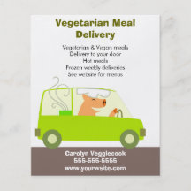 Service de distribution végétarien de repas tract