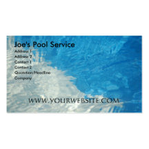 Service de piscine cartes de visite personnelles