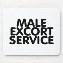 Service d'escorte masculin tapis de souris