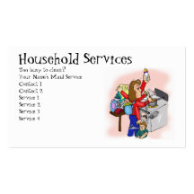 Services de ménage cartes de visite professionnelles