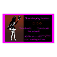 services de ménage/domestique modèles de cartes de visite
