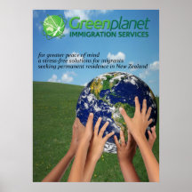 Services d'immigration de GreenPlanet Posters