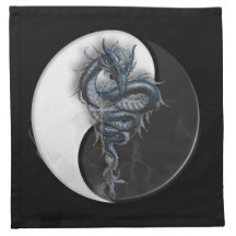 Serviette chinoise de dragon de Yin Yang