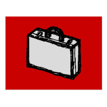 Serviette de bureau ou valise de voyage. Croquis.  Cartes Postales