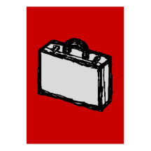 Serviette de bureau ou valise de voyage. Croquis.  Cartes De Visite Professionnelles