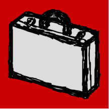 Serviette de bureau ou valise de voyage. Croquis s Photo En Découpe