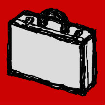 Serviette de bureau ou valise de voyage. Croquis.  Découpages En Acrylique