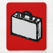 Serviette de bureau ou valise de voyage. Croquis.  Tapis De Souris
