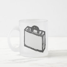 Serviette de bureau ou valise de voyageurs. Croqui Mugs À Café