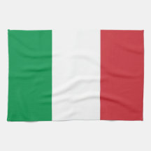 Serviette de cuisine avec le drapeau de l'Italie Serviettes Pour Les Mains