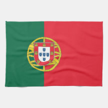Serviette de cuisine avec le drapeau du Portugal Serviette Éponge