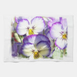 Serviette de cuisine blanche et pourpre d'altos serviette éponge