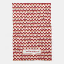 Serviette de cuisine classique de Chevron d'ondula linges de cuisine