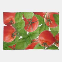 Serviette de cuisine de Basil de tomate Linge De Cuisine