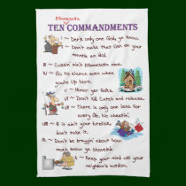 Serviette de Dix commandements du Minnesota linges de cuisine