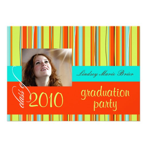 Serviette de plage/orange/chaux fluorescentes cartons d'invitation