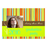 Serviette de plage/orange/chaux fluorescentes cartons d'invitation personnalisés