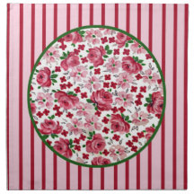 Serviette rose vintage de roses