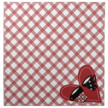 SERVIETTE ROUGE DE COEUR