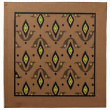 Serviettes élégantes de Tableau, Brown, noir, vert