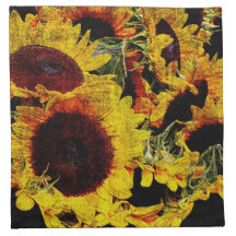 Serviettes ensoleillées de tournesol