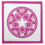 Serviettes florales décoratives de tissu de tuiles