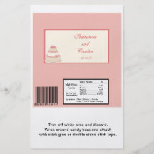S'est levé/emballage de friandise de gâteau mariag tract personnalisé