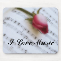 S'est levé sur la feuille de musique Mousepad Tapis De Souris