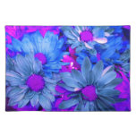 Set de table pourpre bleu de marguerites de N